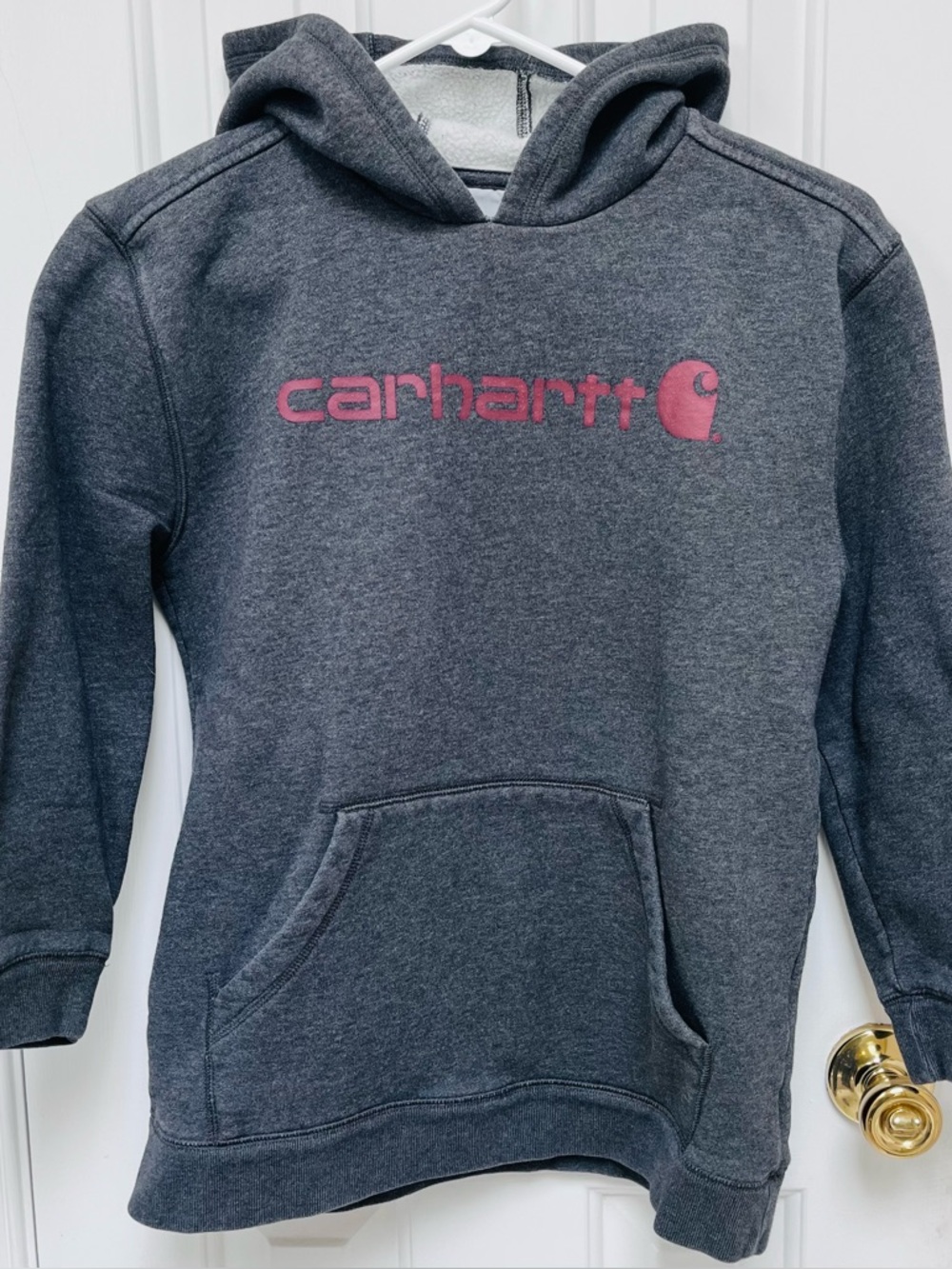 Carhartt Kids Dark Gray Hoodie with Logo